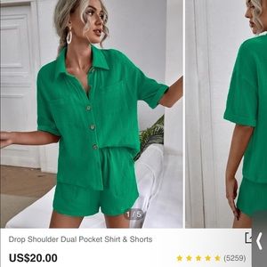 Adorable Green Two piece set